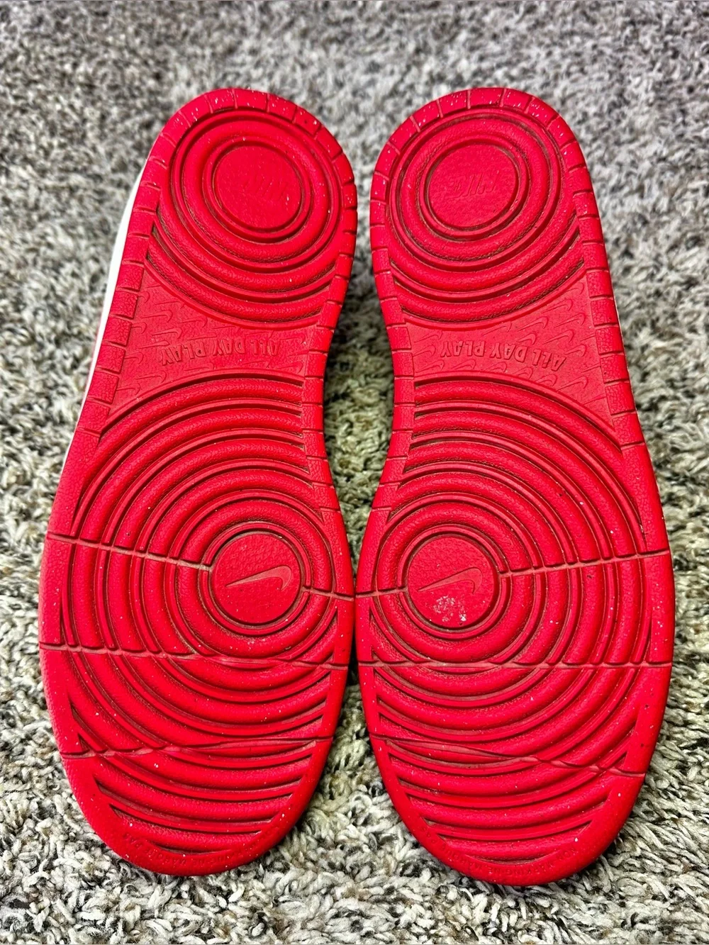 Nike Court Borough Low 2 Youth Size 5.5/7W Shoes‎ BQ5448-119 Sail Hot Curry/Red